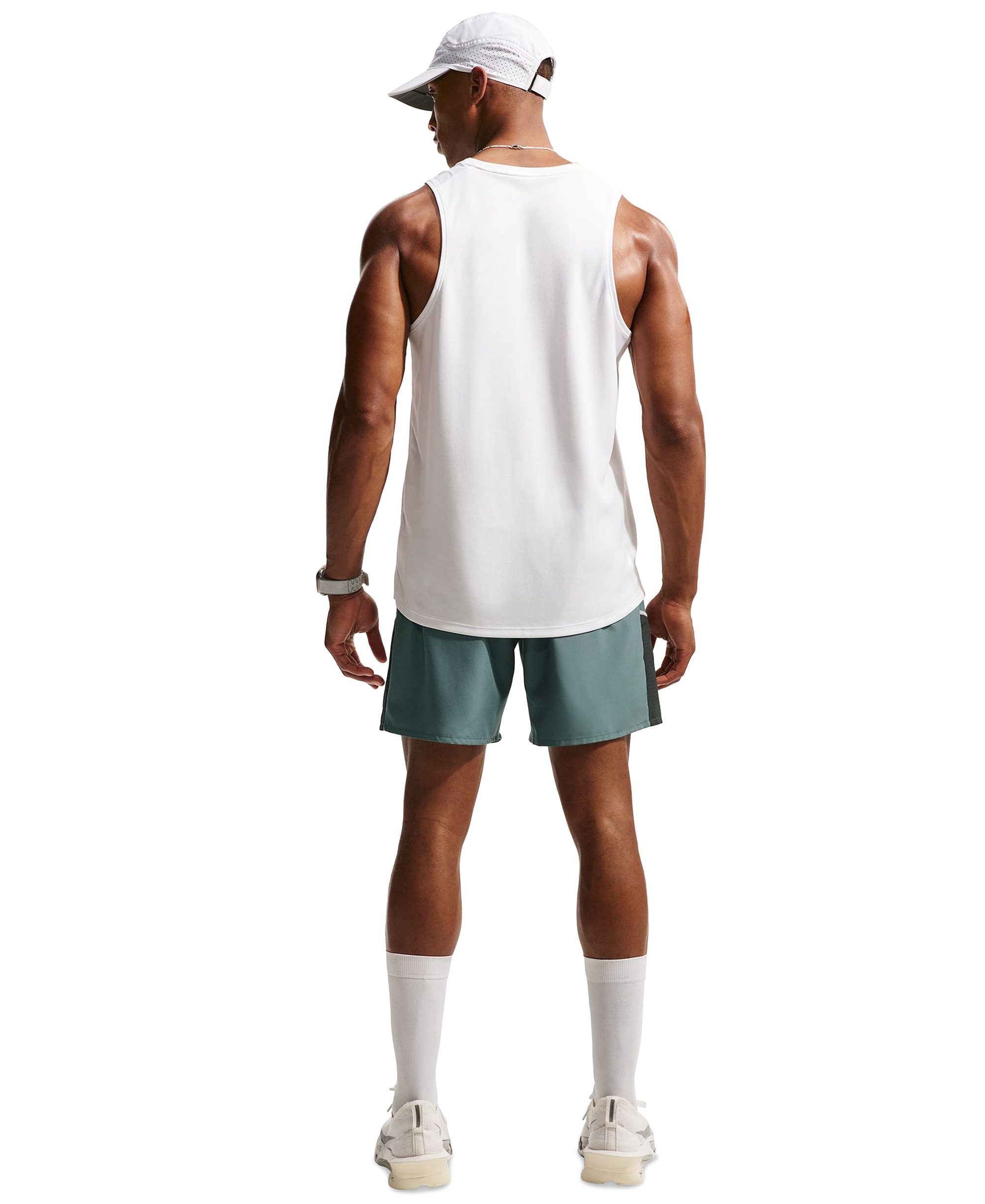 Nike Men's Miler Dri-FIT Running Shorts - Mineral/Reflective Silver