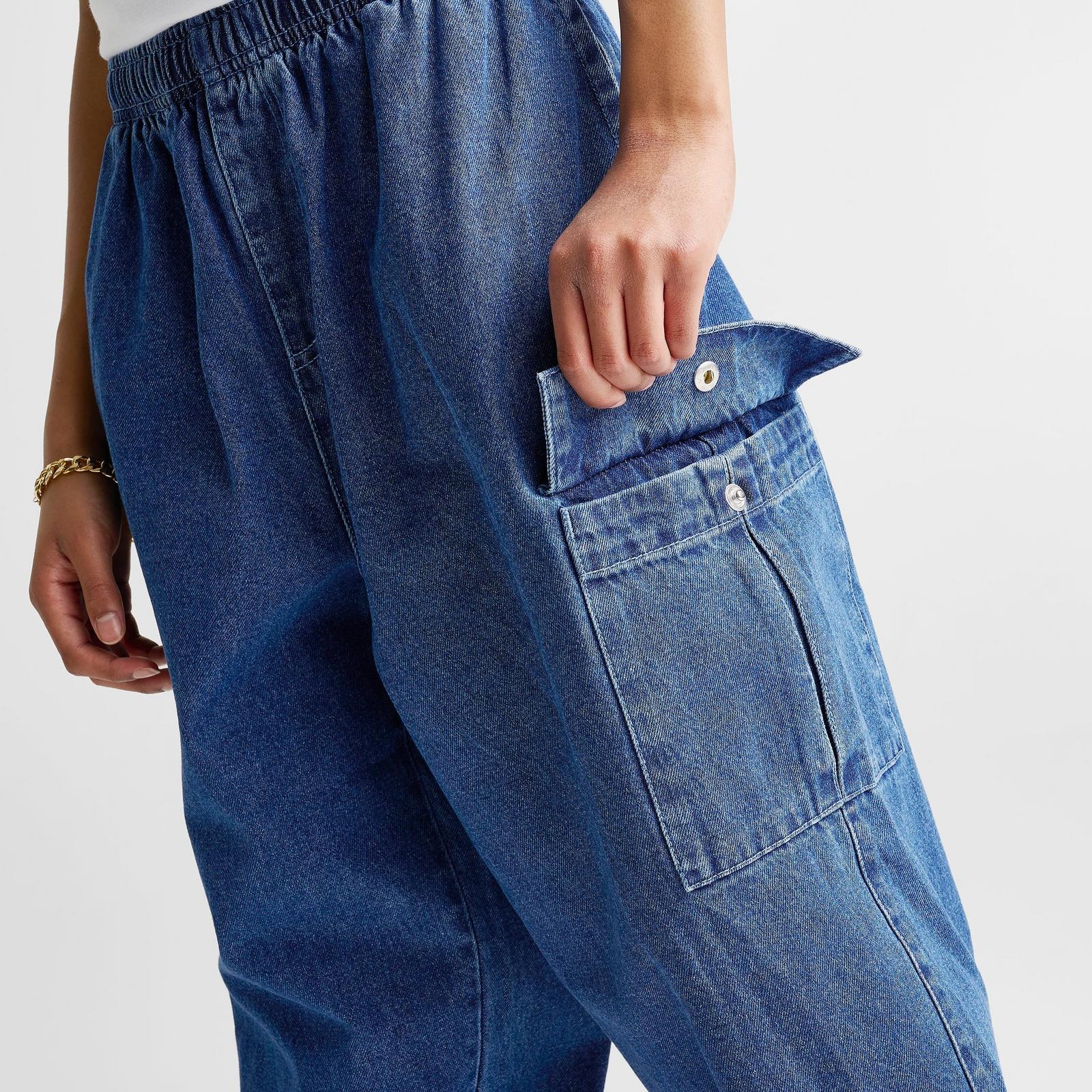 Big Kids' Nike Sportswear Collection Denim Cargo Pants - Mystic Navy/Aegean Storm/Coastal Blue