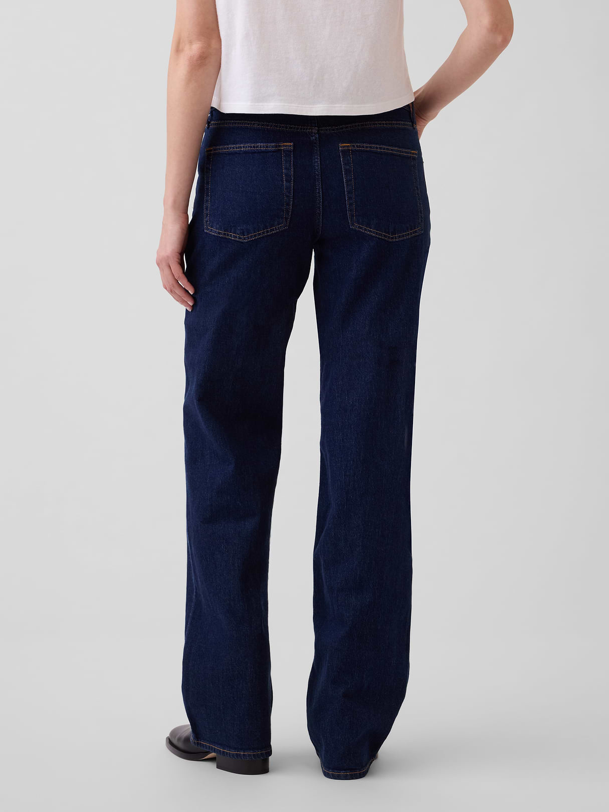 Low Rise '90s Loose Jeans - Dark blue indigo