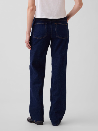 Low Rise '90s Loose Jeans - Dark blue indigo