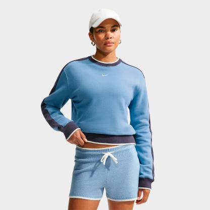 Women's Nithtke Studio Fleece Medium Weight Crewneck Sweatshirt - Work Blue/Gridiron/Sail
