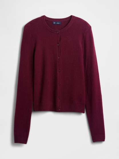 CashSoft Crop Cardigan - Tuscan red