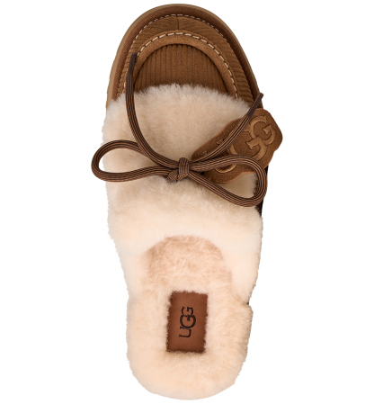 UGG® Women's Disquette Heritage Lace-Up Clog Slippers - Chestnut
