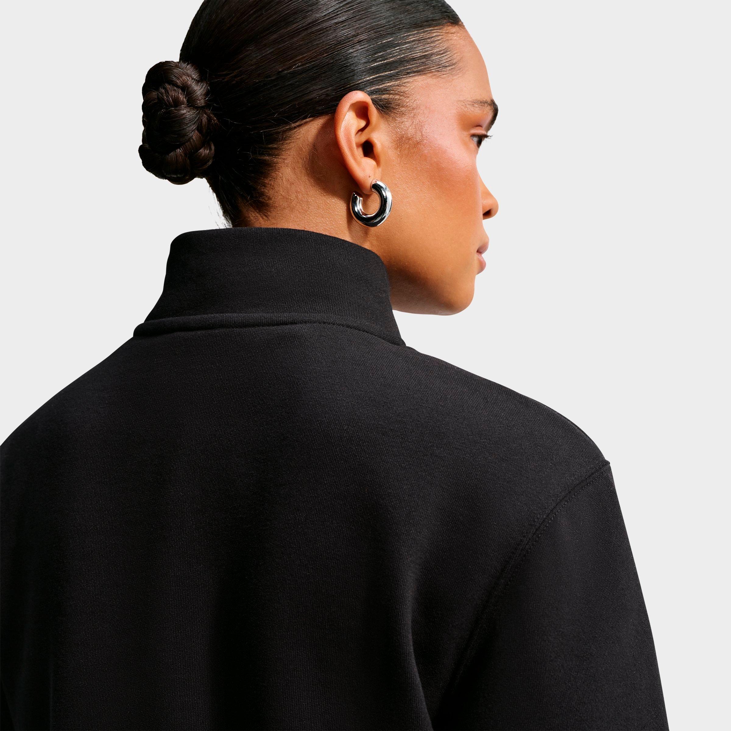 Women's Nithtke Studio Fleece Medium-Weight Quarter-Zip Jacket - Total Black/Sail