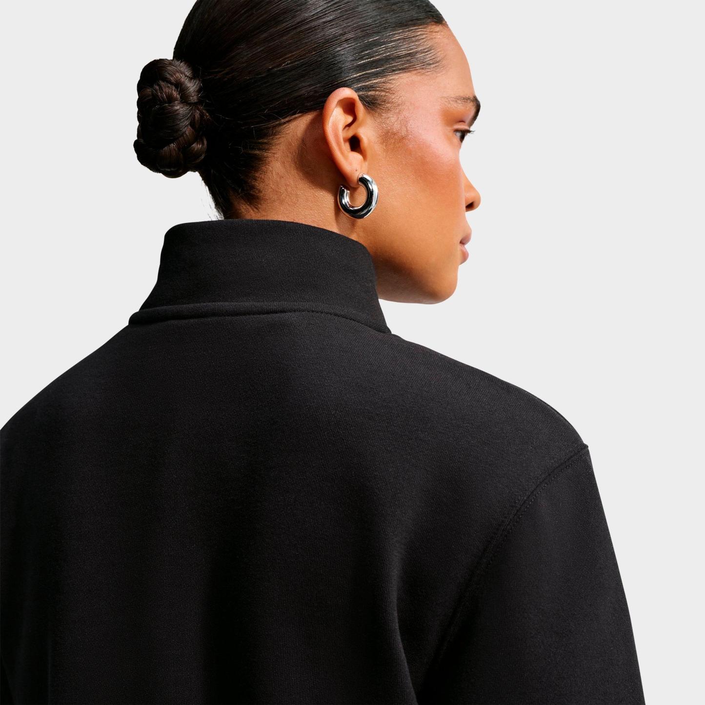 Women's Nithtke Studio Fleece Medium-Weight Quarter-Zip Jacket - Total Black/Sail