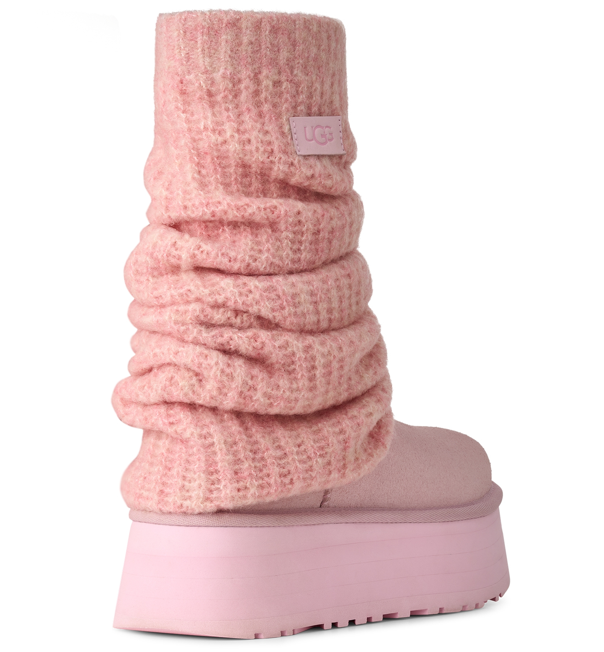 UGG® Women's Classic Mini Dipper Removable Knit Leg Warmer Suede Boots - Ribbon Candy