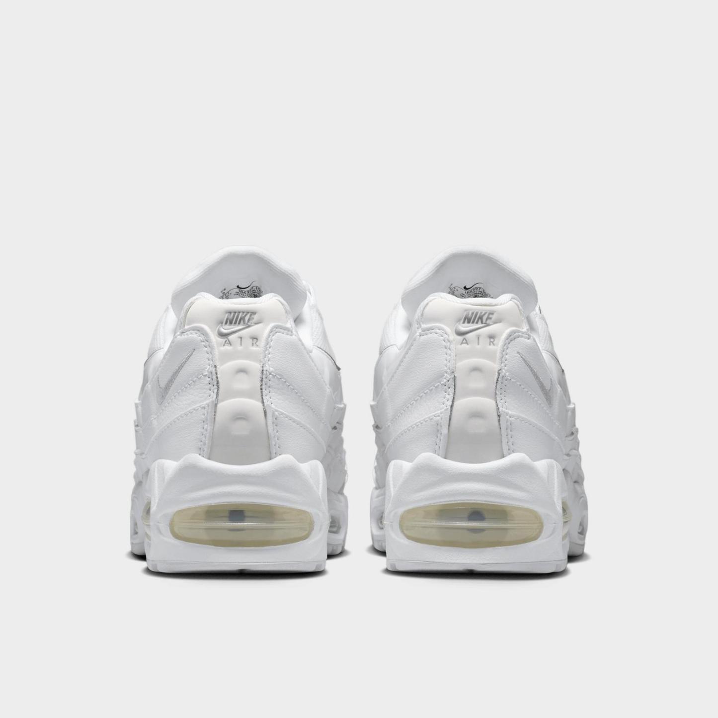 Women's Nike Air Max 95 Big Bubble Casual Shoes - White/Black/Reflect Silver/Metallic Silver