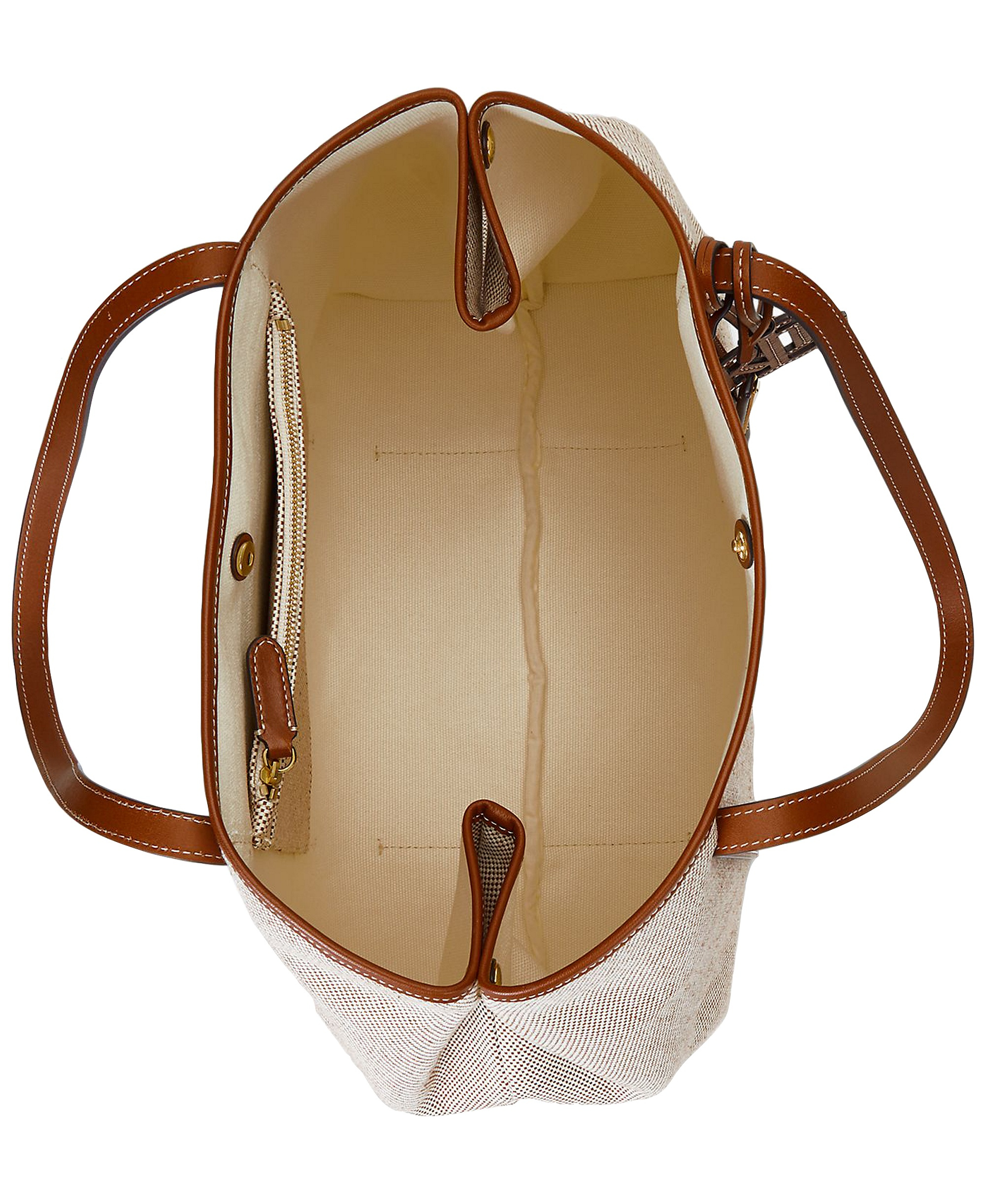 Lauren Ralph Lauren Canvas & Leather Emerie Extra Large Tote Bag - Lauren Tan