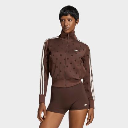 Women's adidas Originals Firebird Polka Dot Satin Track Jacket - Auburn