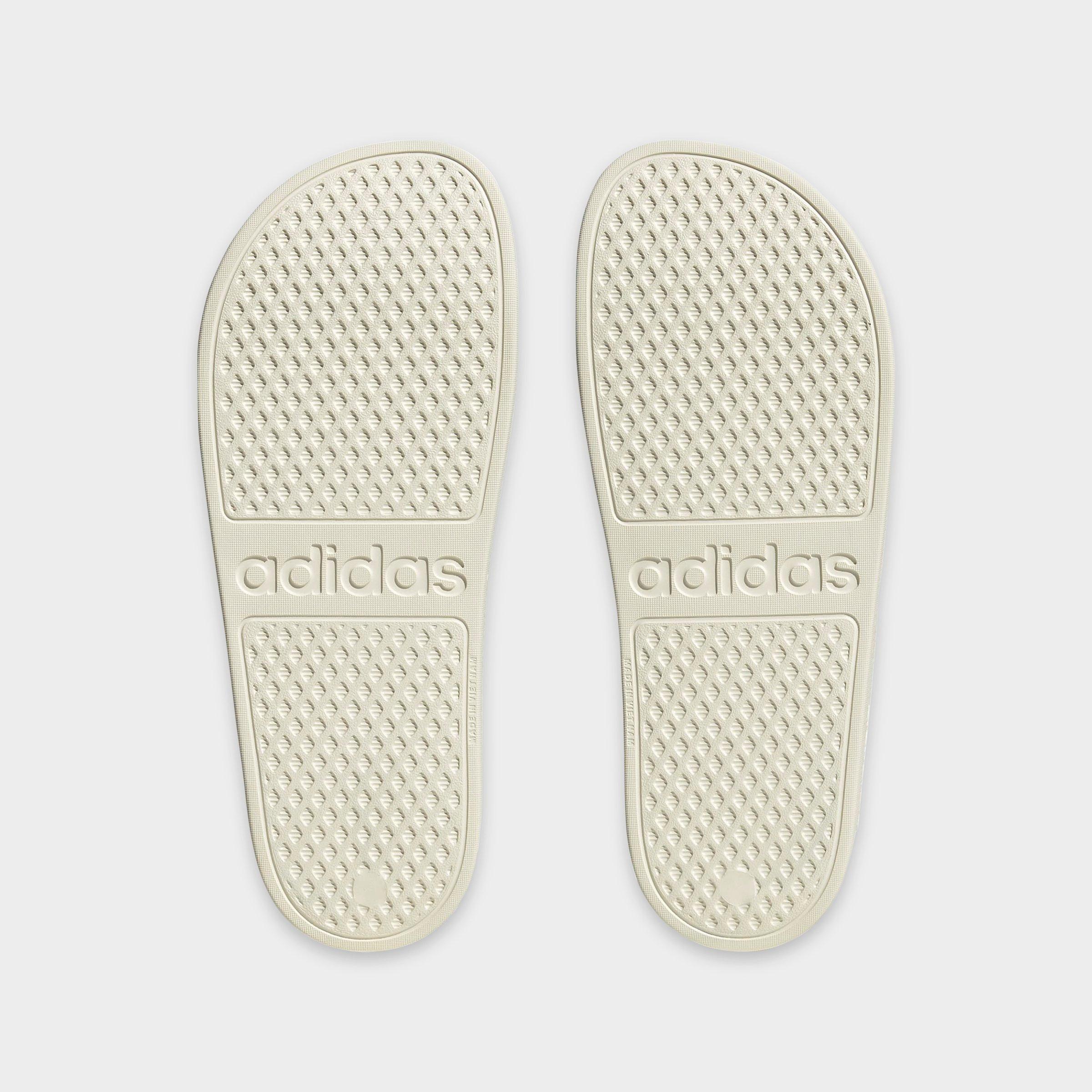 adidas adilette Aqua Slide Sandals - Off White/Off White/Off White - Bottom view