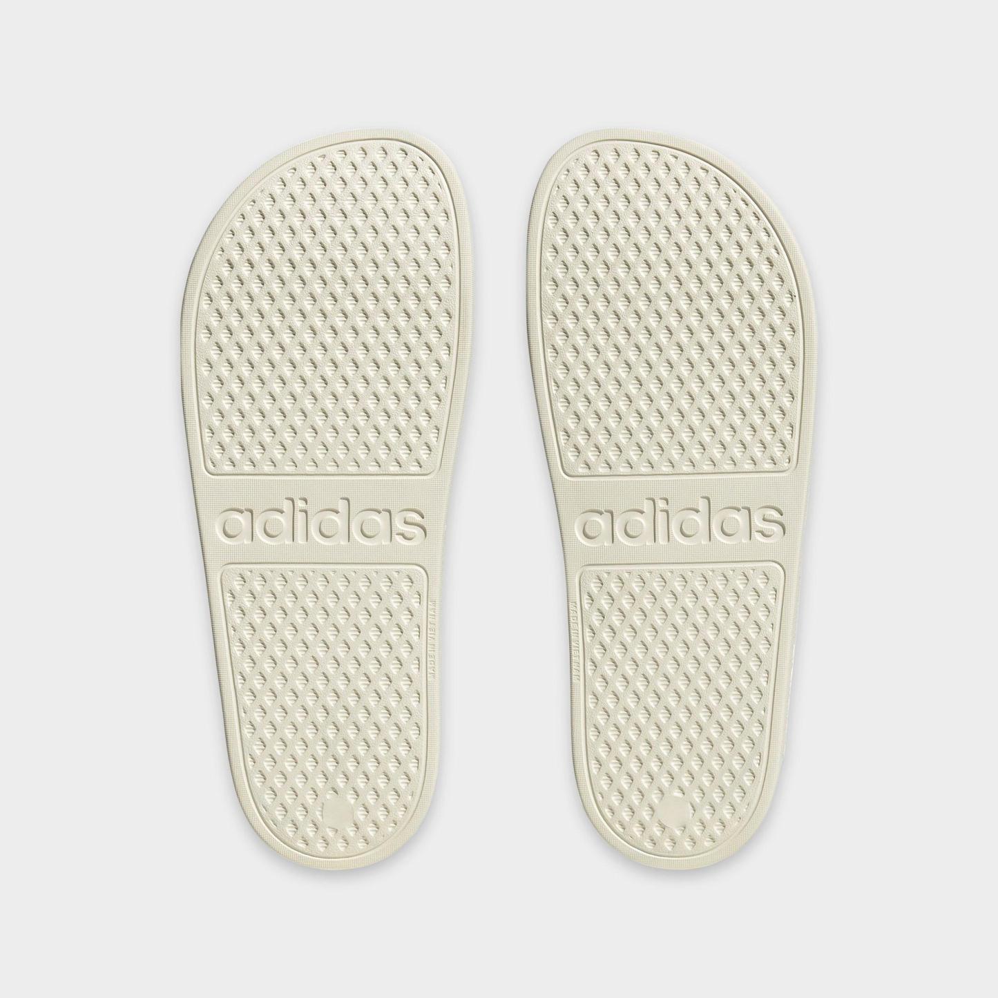 adidas adilette Aqua Slide Sandals - Off White/Off White/Off White - Bottom view