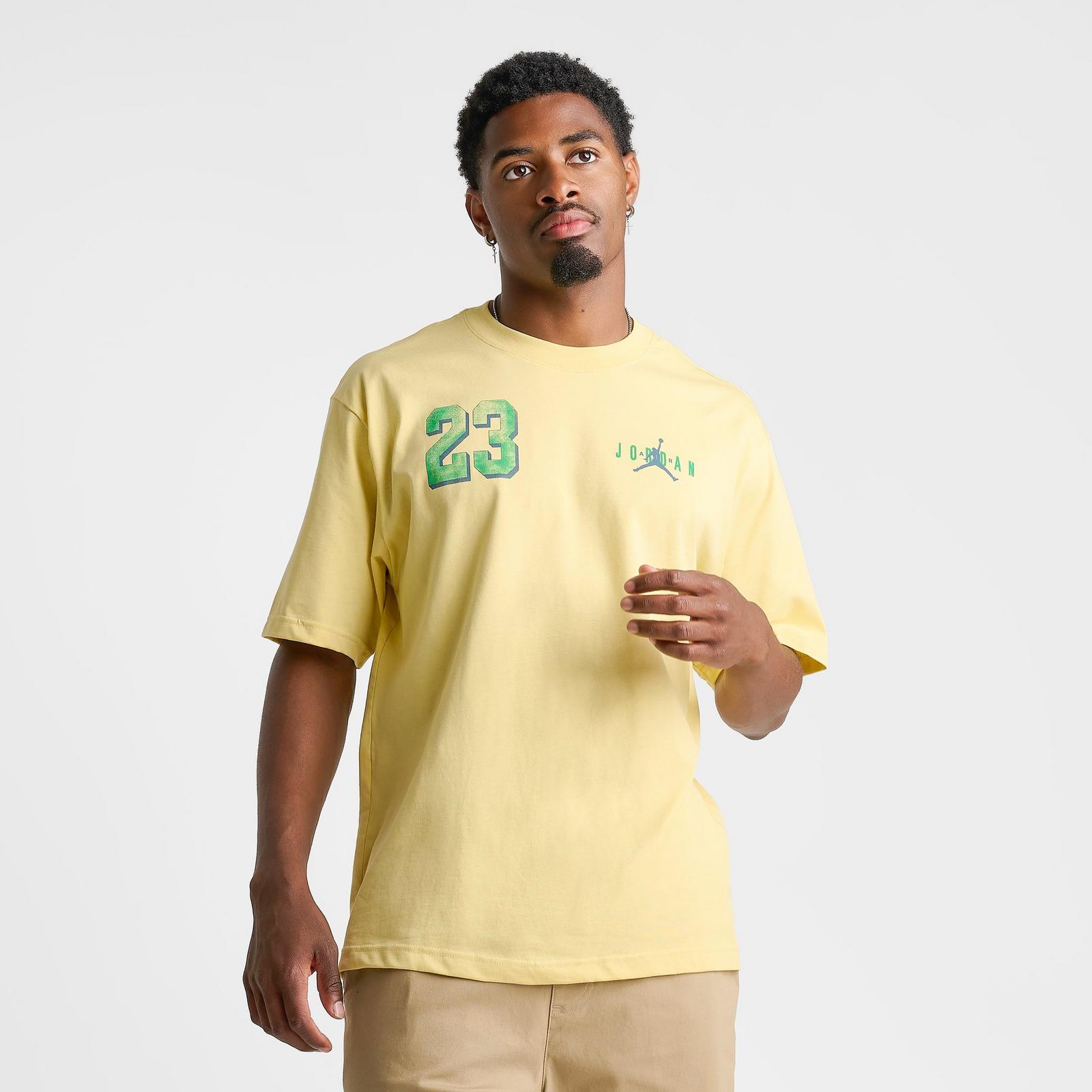 Men's Jordan Varsity 23 T-Shirt - Lemon Wash/Lucky Green - view 3