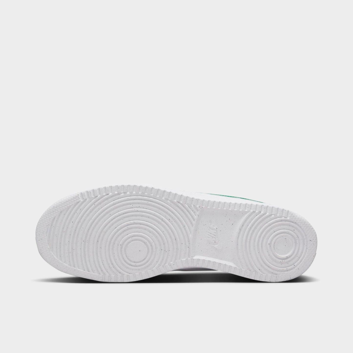 Men's Nithtke Court Vision Low Next Nature Casual Shoes - White/White/Malachite - Bottom view