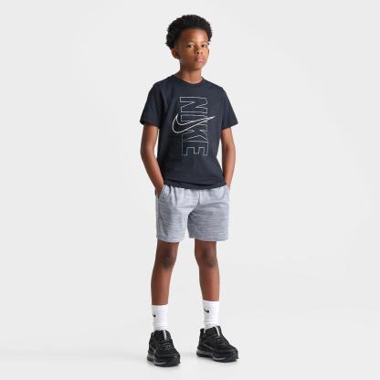 Big Kids' Nithtke Sportswear Block Graphic T-Shirt - Black