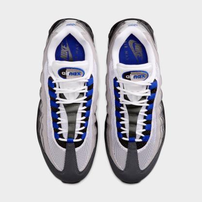 Women's Nithtke Air Max 95 Big Bubble Casual Shoes - Part 1 - Black/White/Medium Grey/Old Royal - Top view
