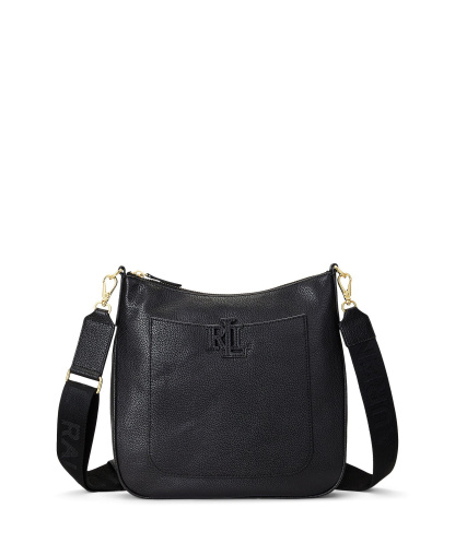Lauren Ralph Lauren Cameryn Pebbled Leather Small Crossbody - Black