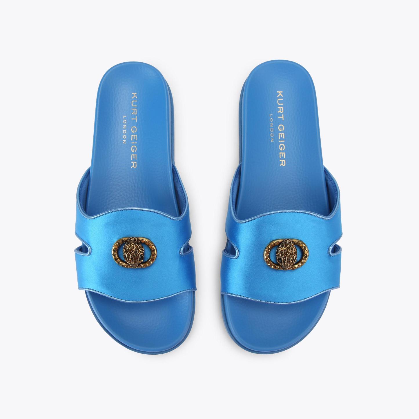 Kurt Geiger London Chelsea Cut Out Slide - Blue - view 3