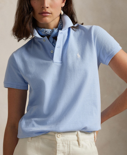 Polo Ralph Lauren Women's Classic-Fit Mesh Polo Shirt - Office Blue