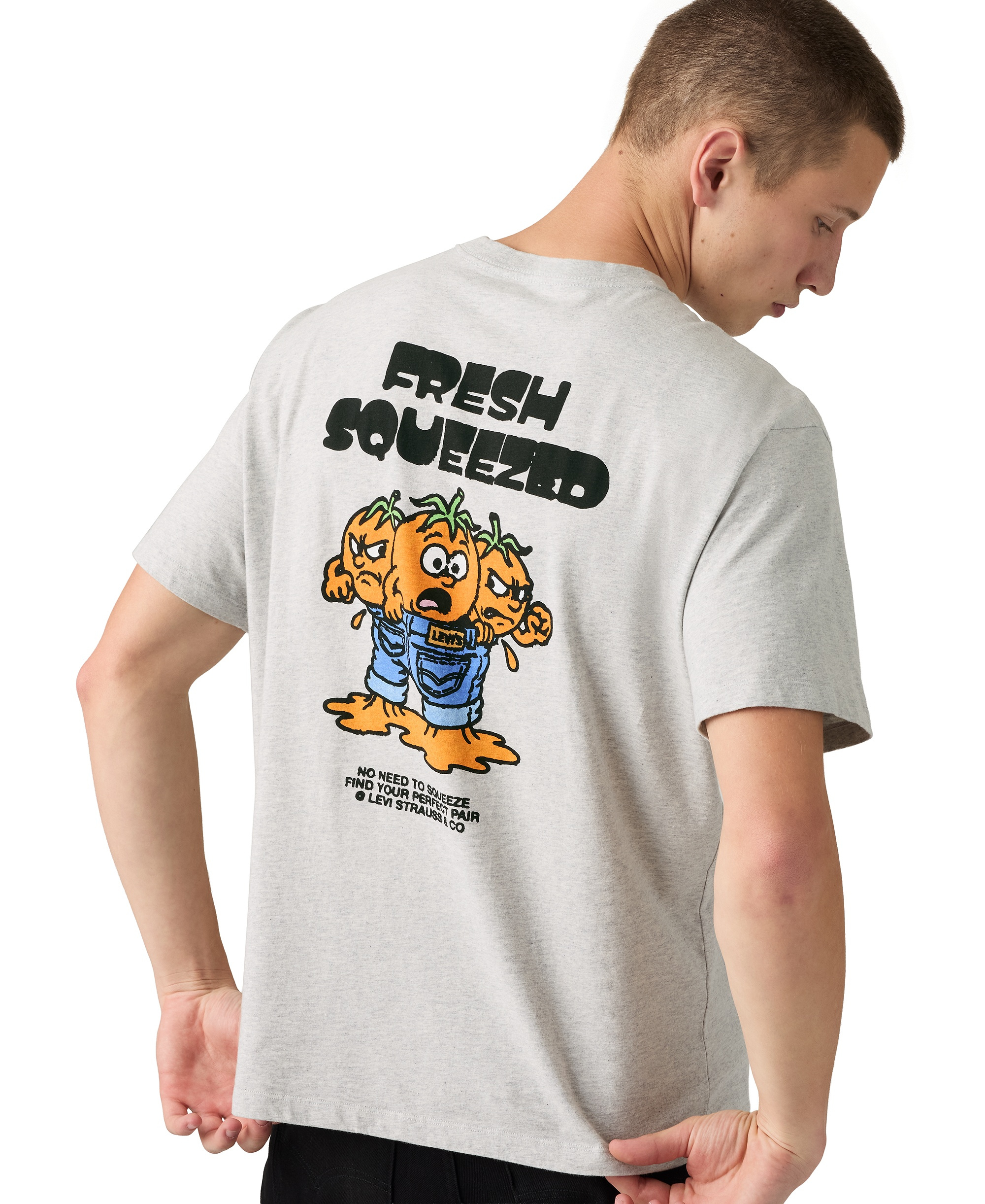 Levi's Men's Vintage Graphic T-Shirt - Freash Squeezed Light Heather Gray