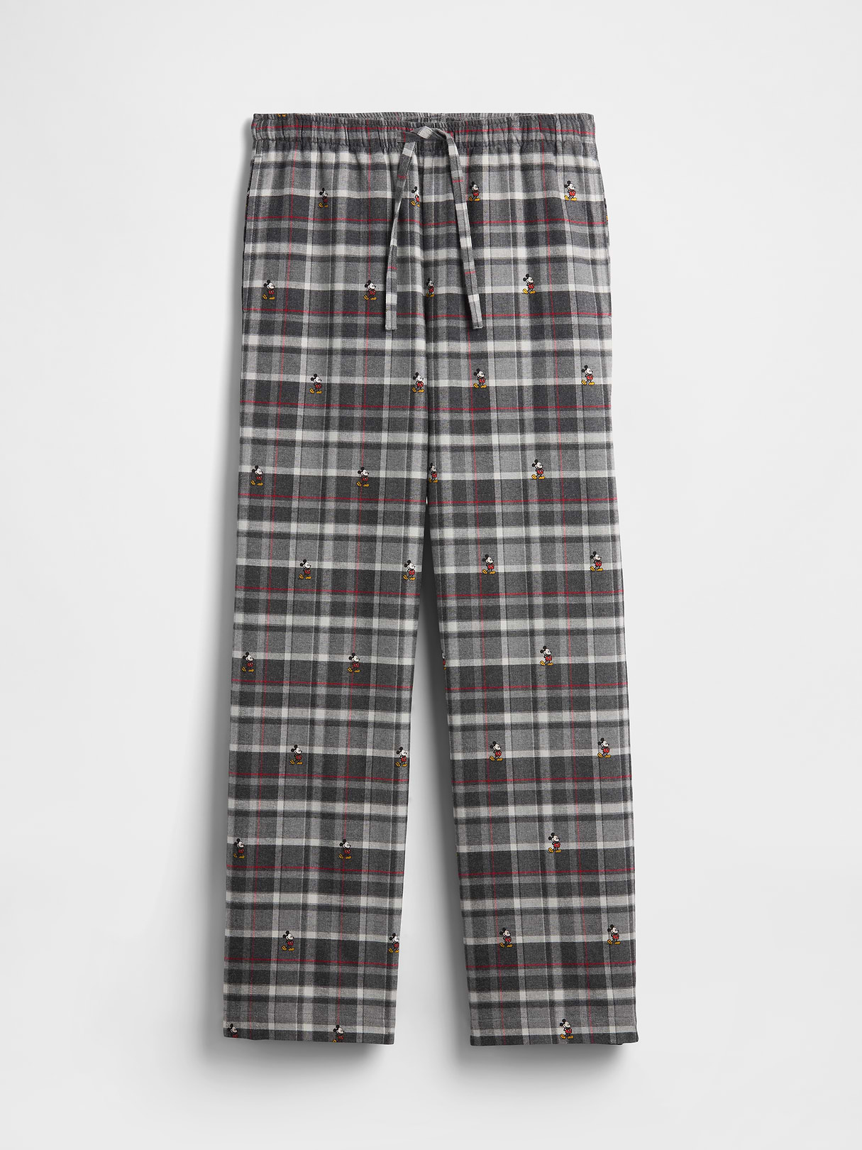 Adult Softest Flannel PJ Pants - Mickey Mouse grey & black plaid