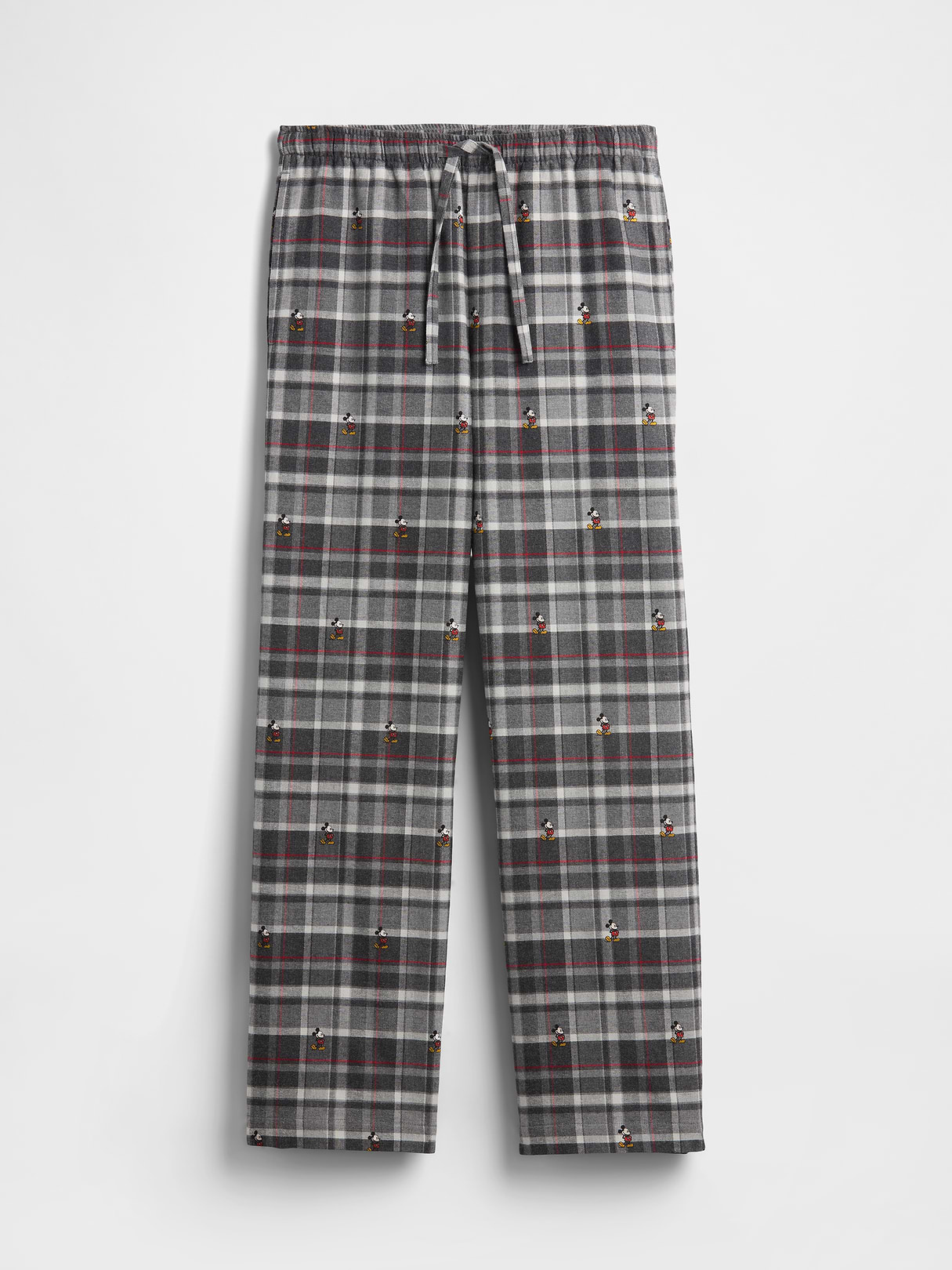 Adult Softest Flannel PJ Pants - Mickey Mouse grey & black plaid