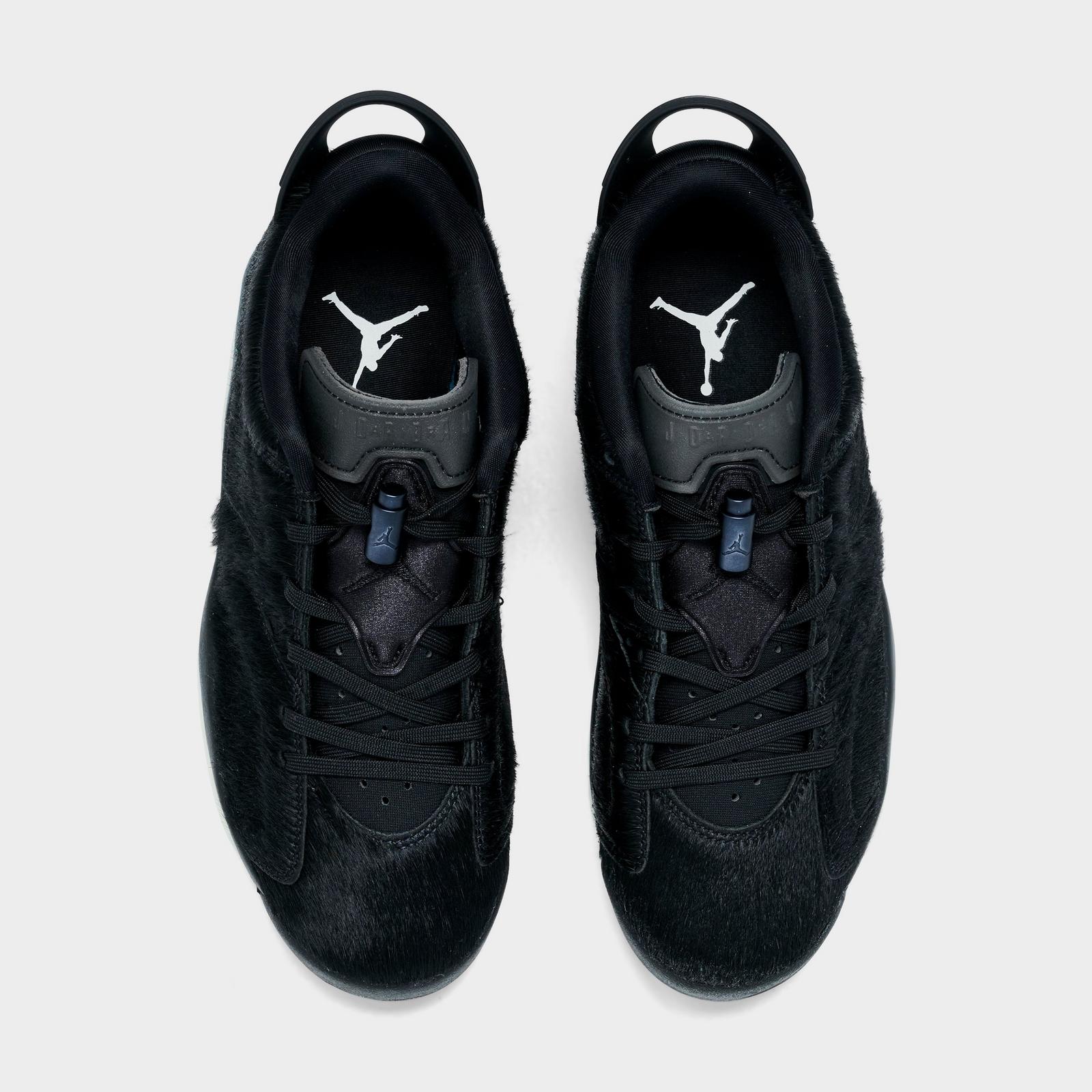 Women's Air Jordan Retro 6 Low Casual Shoes - Black/Black/Black - view 5