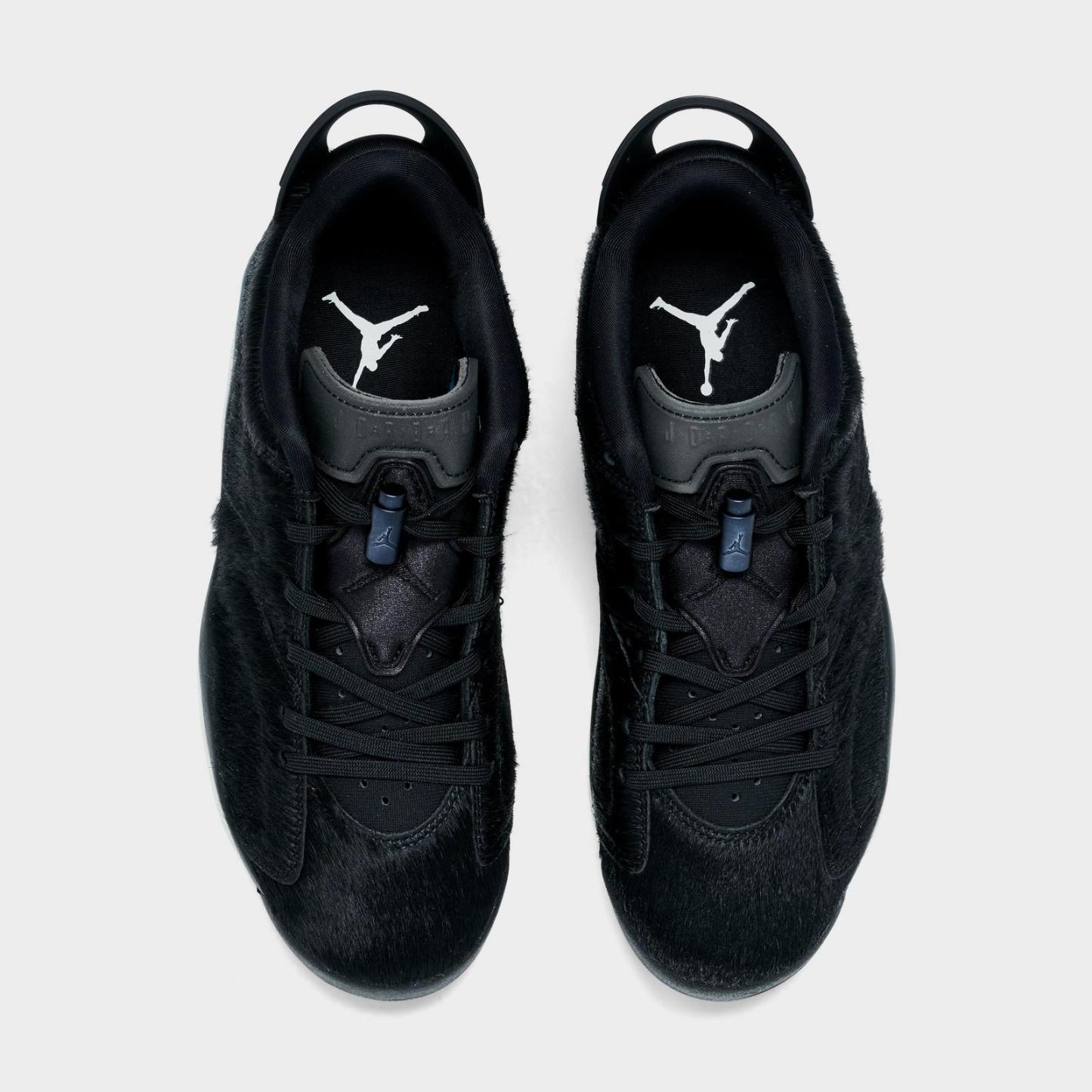 Women's Air Jordan Retro 6 Low Casual Shoes - Black/Black/Black - view 5