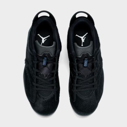 Women's Air Jordan Retro 6 Low Casual Shoes - Black/Black/Black - view 5