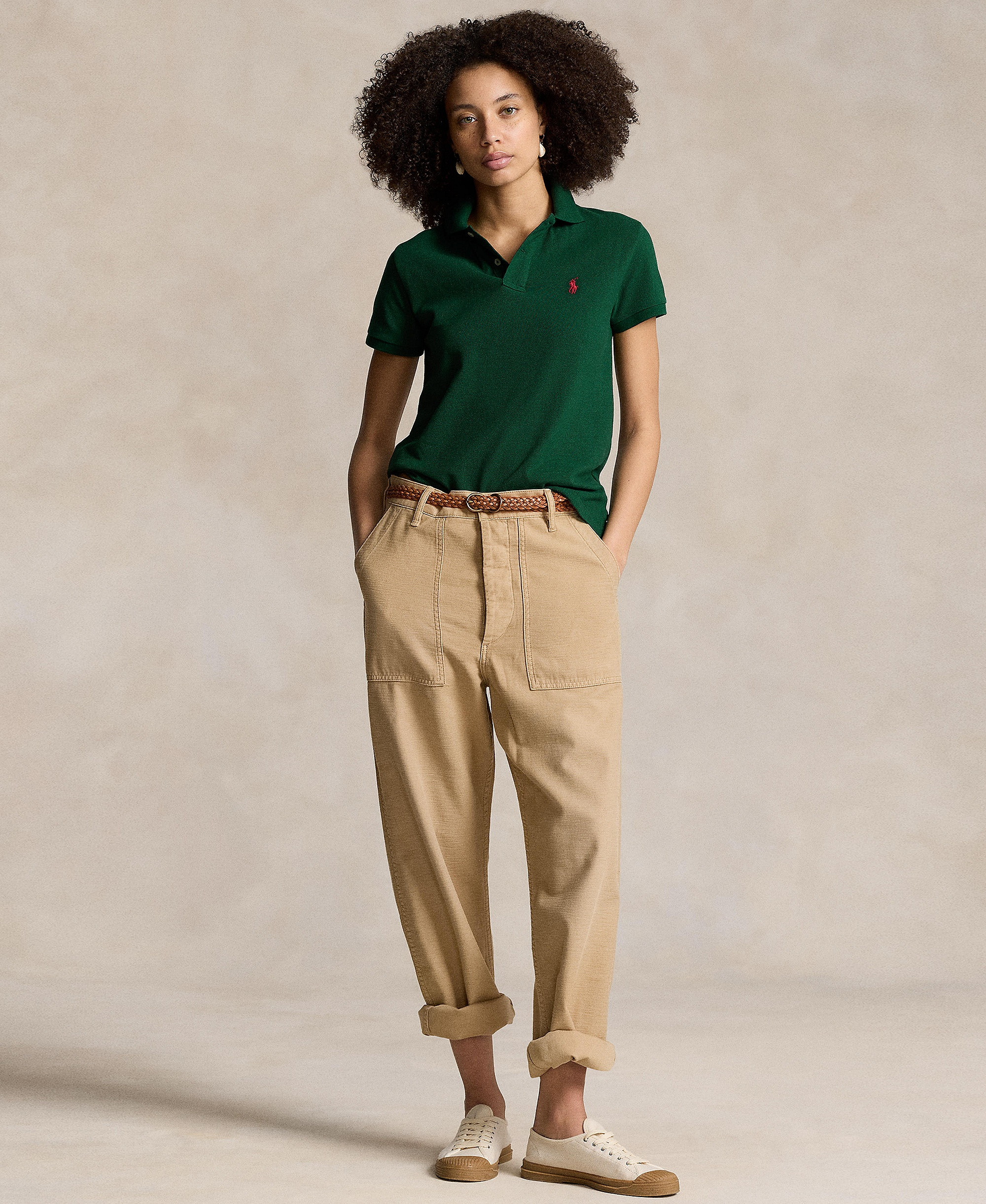 Polo Ralph Lauren Women's Classic-Fit Mesh Polo Shirt - College Green