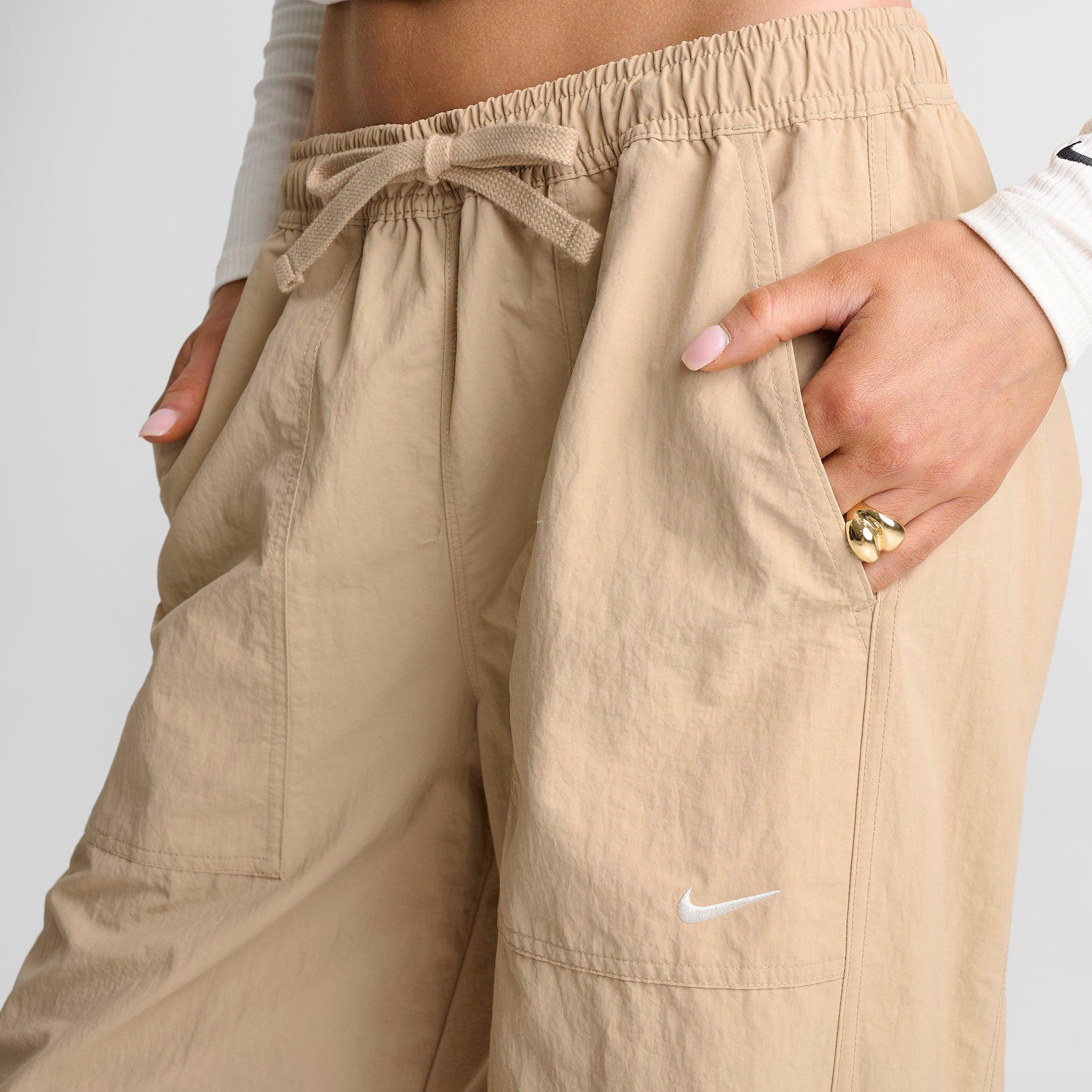 Women's Nithtke Sportswear Loose Mid-Rise Structured Pants - Linen/Sail
