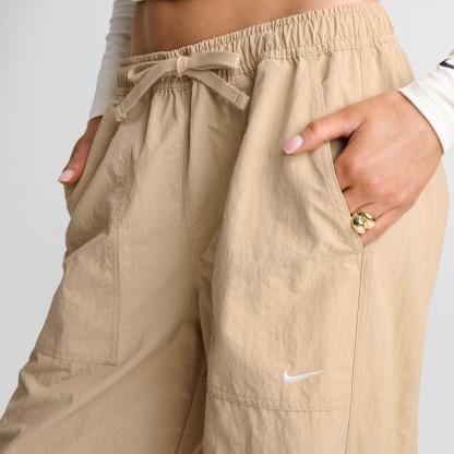 Women's Nithtke Sportswear Loose Mid-Rise Structured Pants - Linen/Sail