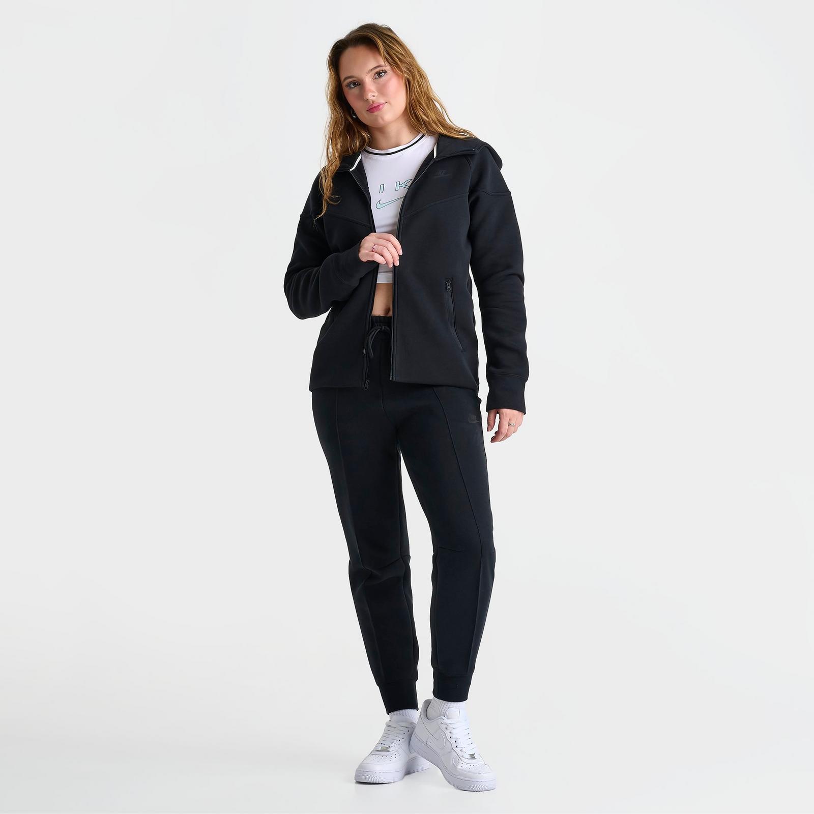 Women's Nike Sportswear Tech Fleece Windrunner Full-Zip Hoodie - Black/Black
