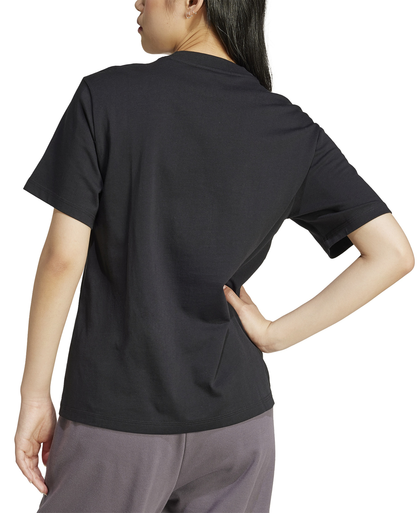 adidas Women's Essentials Big Logo Cotton T-Shirt - Black