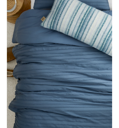 UGG® Devon Textured Comforter Sets - Tahoe Blue