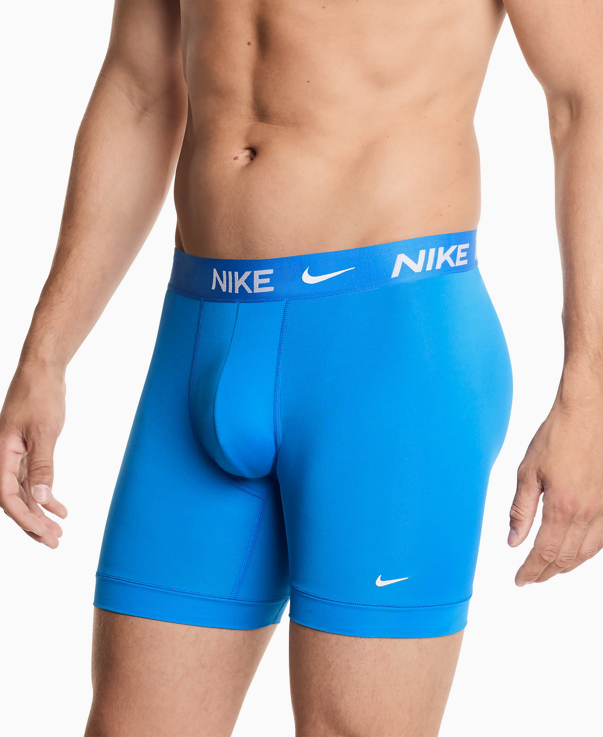 Nike Men's Essential Micro Boxer Briefs, 3-Pack - Photo Blue/Iron Gay/Black
