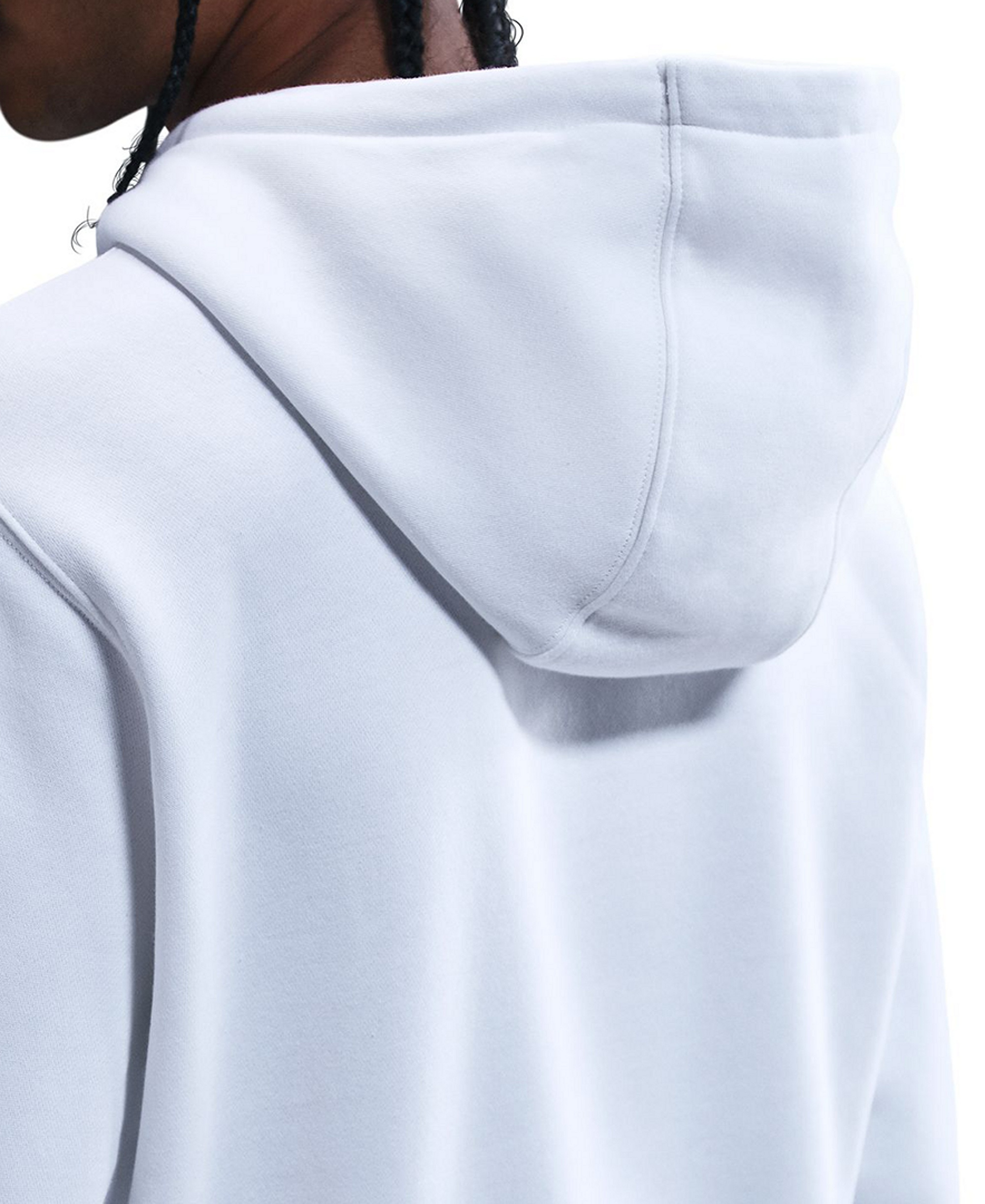 Nike Men's Club Pullover Fleece Hoodie Logo - White/Black