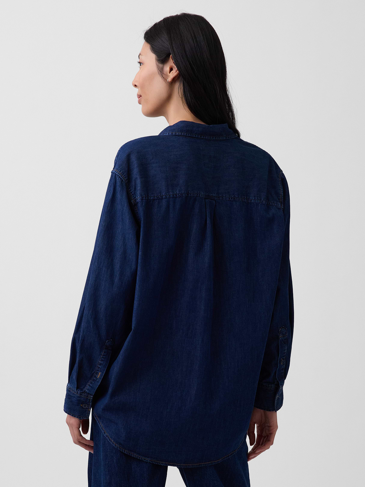 Denim Big Shirt - Dark indigo