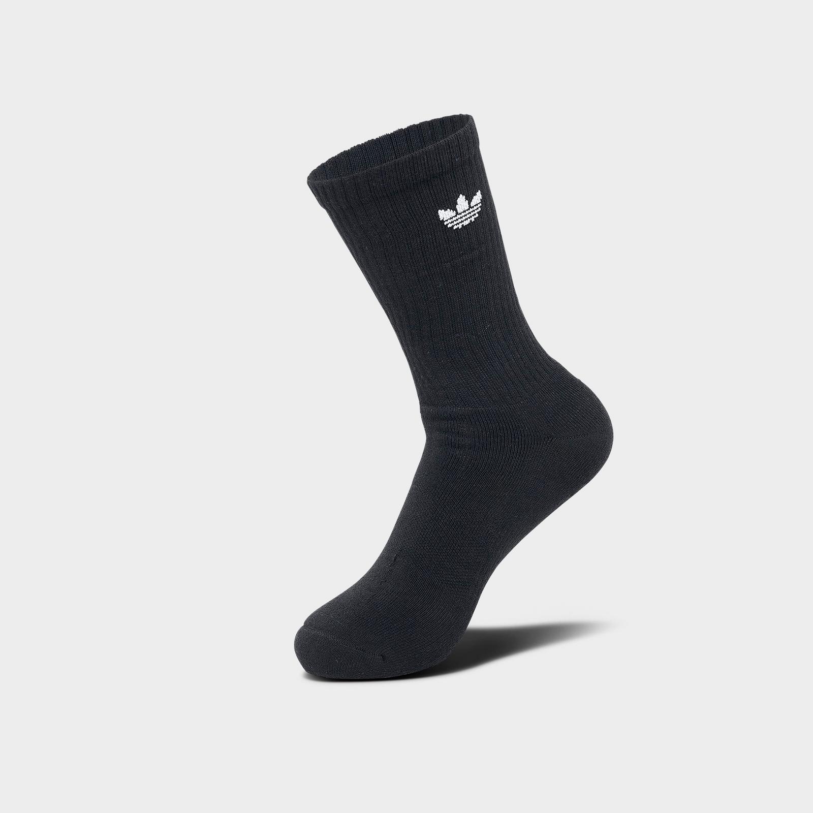 Women's adidas Originals Trefoil Cushion Crew Socks (6-Pack) - Black - view 3