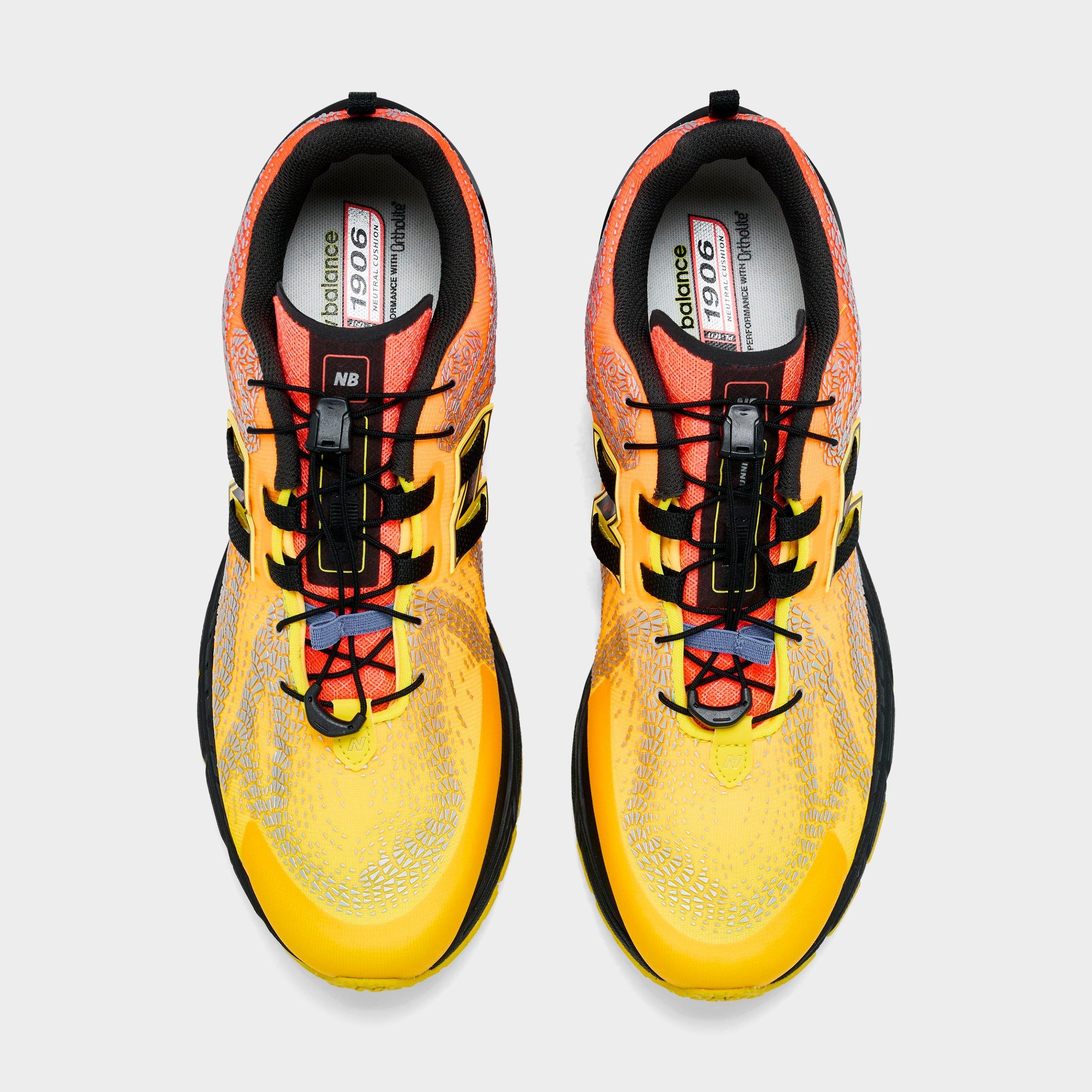 Men's New Balance 1906F Casual Shoes - Punch Yellow/Tangerine Heat/Black - view 5