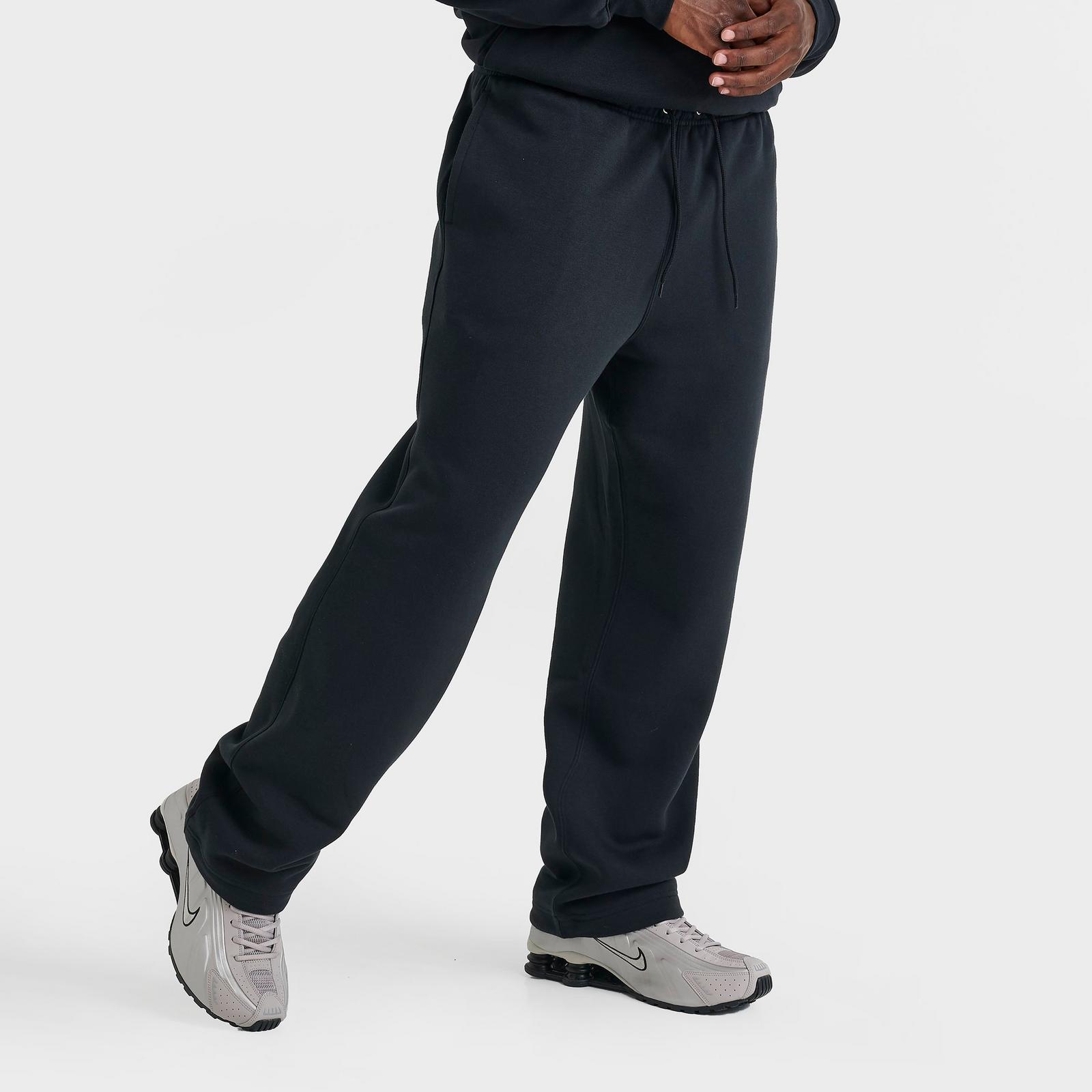 Men's Nike Sportswear Club Fleece Bungee Jogger Pants - Black/Black/White