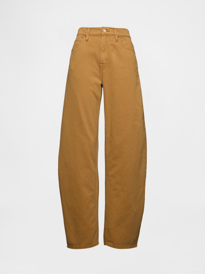 High Rise Barrel Jeans - Riverbed brown