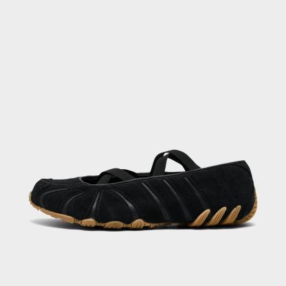 Women's adidas Originals Ghost Sprint Ballet Shoes - Core Black/Core Black/Gum - Left shoe facing left. Outside of the shoe.