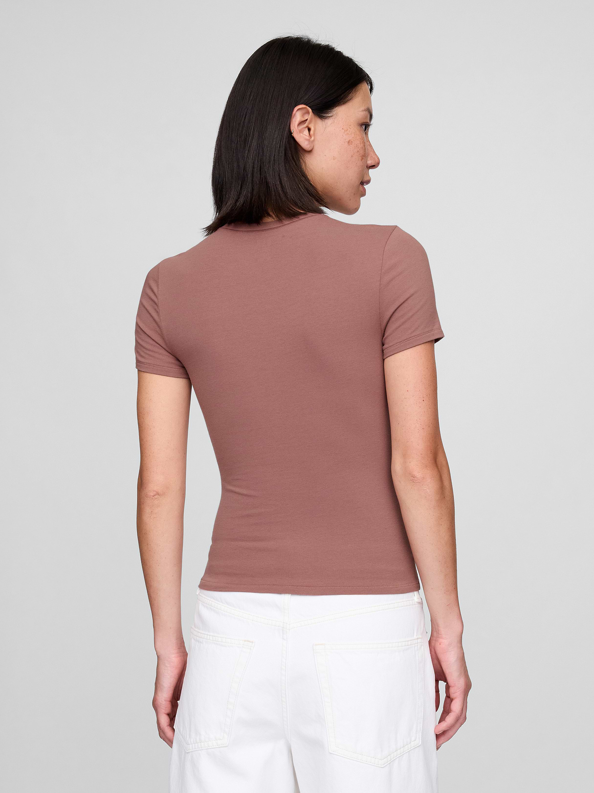 CloseKnit Jersey T-Shirt - Mauvey brown