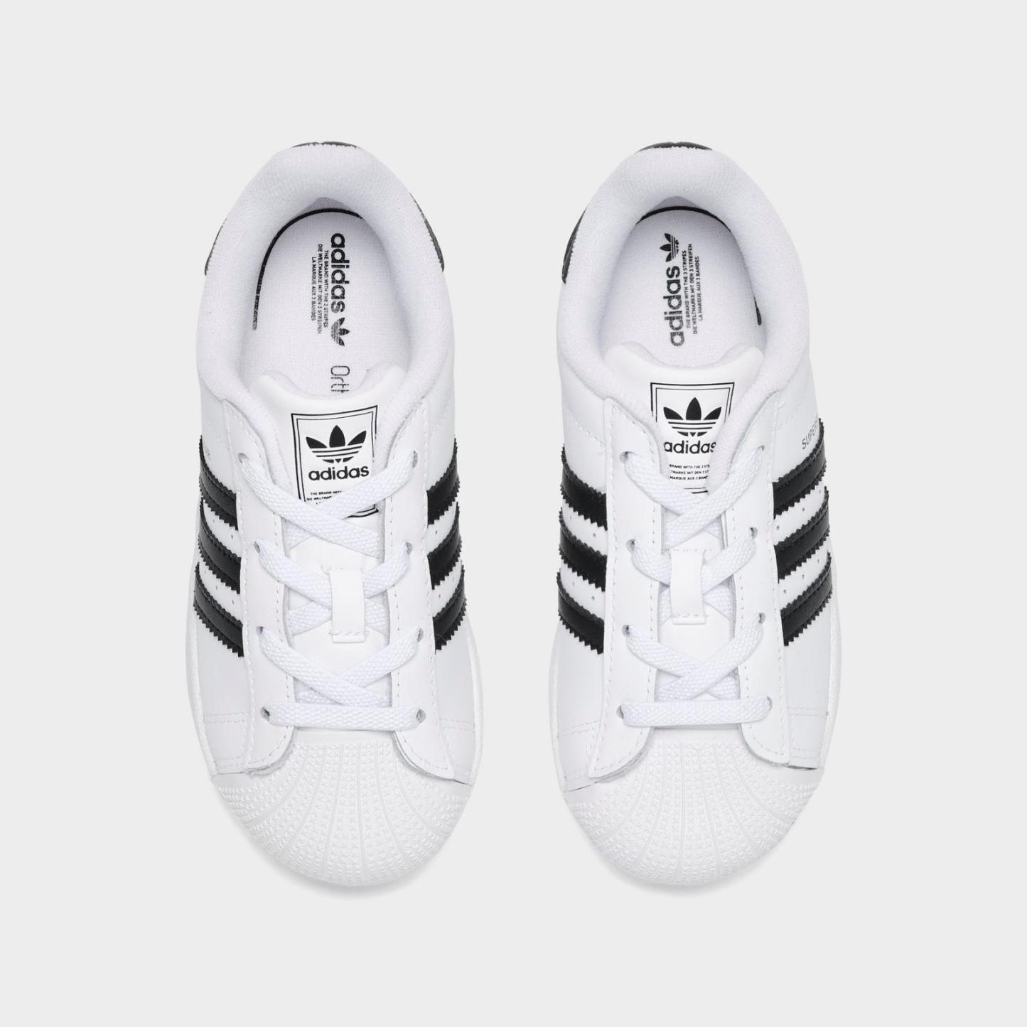 Kids' Toddler adidas Originals Superstar Casual Shoes - White/Black/White - view 5