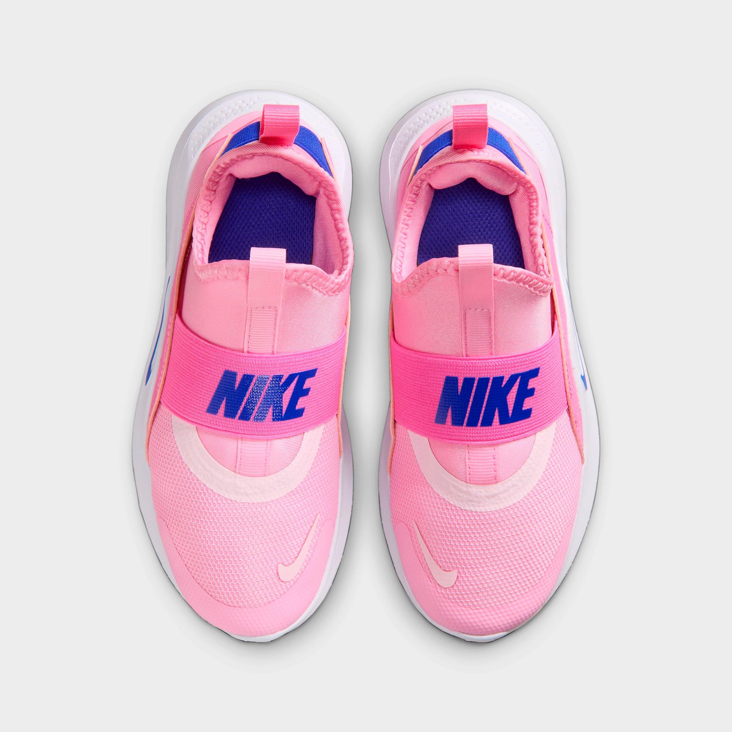 Little Kids' Nithtke Flex Runner 4 Running Shoes - Pink Rise/Playful Pink/Pink Foam/Racer Blue - Top view