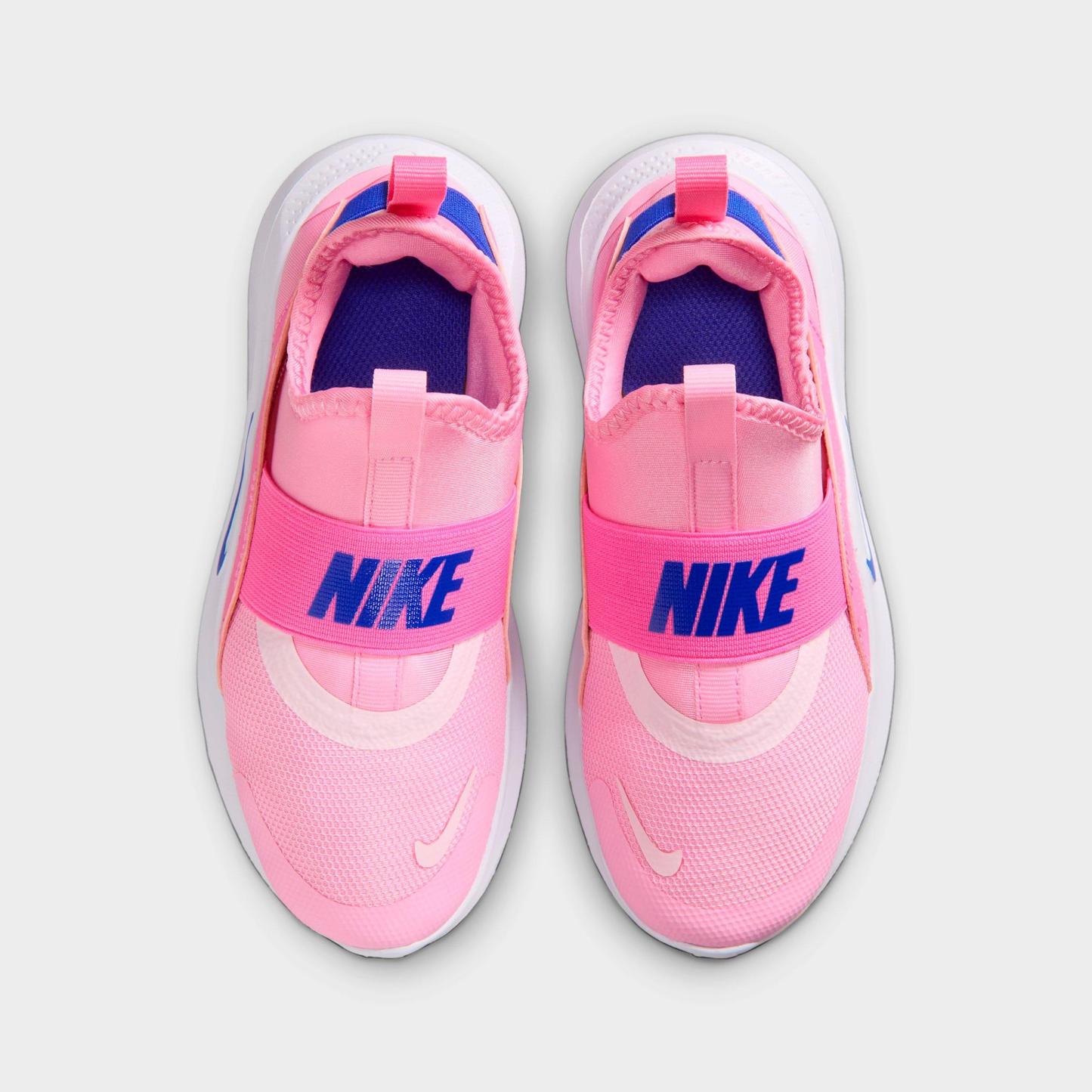Little Kids' Nithtke Flex Runner 4 Running Shoes - Pink Rise/Playful Pink/Pink Foam/Racer Blue - Top view