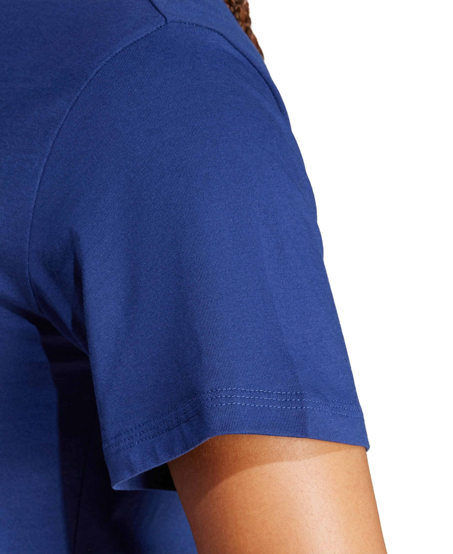 adidas Women's Short-Sleeve Cotton Crewneck Logo T-Shirt - Blue
