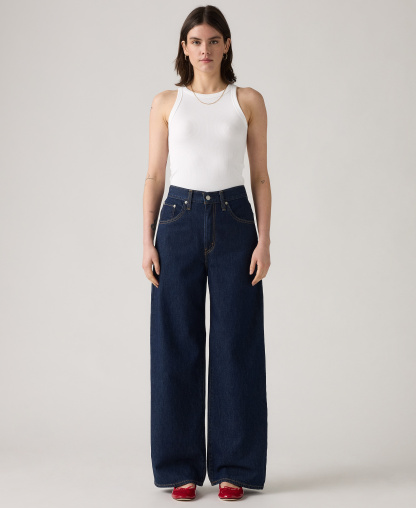 Levi's Women's Cinch-Waist Lightweight Baggy Jeans - Reign Of The Rinse