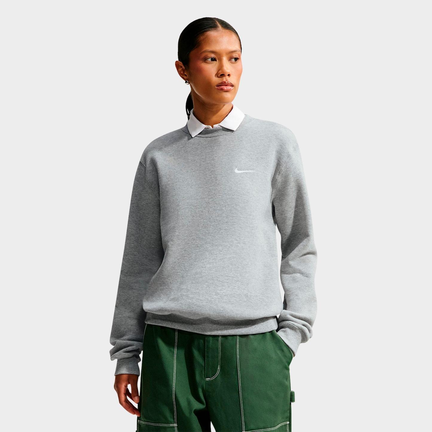 Women's Nithtke Studio Fleece Medium Weight Crewneck Sweatshirt - Dark Grey Heather/Sail