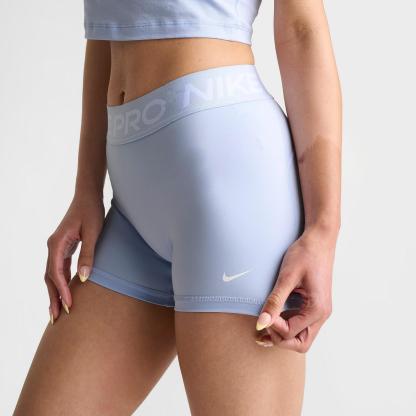Women's Nike Pro Mid-Rise 3" Biker Shorts - Hydrogen Blue/White